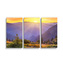 Obraz - 3-dílný Západ slunce nad lesem: 120x80 cm