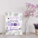 Dárková cedulka Když Bůh stvořil tety: 30x40 cm