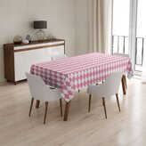 Ubrus Růžovobílé kosočtverce: 130x130 cm