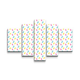 Obraz - 5-dílný Obtisk nožiček: 125x90 cm