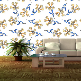 Tapeta Žluté kvítí: 336x220 cm