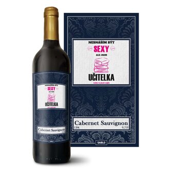 Červené víno Nesnáším být sexy, ale jsem učitelka: 0,75 l 