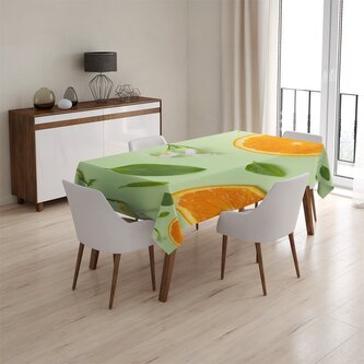Ubrus Citrus a květ: 90x90 cm