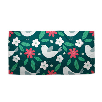 Ručník Červené kvítí s ptáčky: 30x50 cm