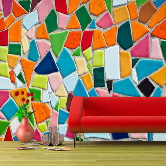 Tapeta Barevná mozaika: 208x125 cm