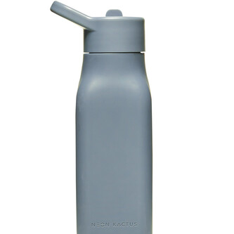 Dětská silikonová láhev, 340ml, Neon Kactus, modrá