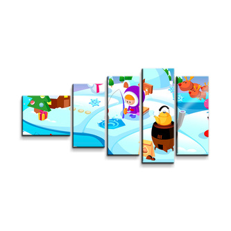 Obraz - 5-dílný Antarktida: 100x60 cm