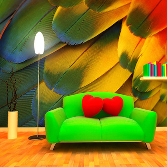 Tapeta Barevné peří: 336x220 cm Tapeta Barevné peří: 336x220 cm