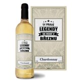 Bílé víno Ty pravé legendy se rodí v březnu: 0,75 l 