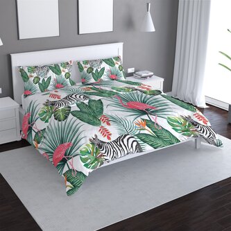 Povlečení Zebra a Plameňák: 140x200 / 90x70