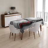 Ubrus Eiffelova věž a červené auto: 90x90 cm