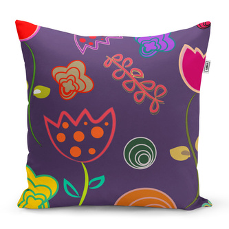 Polštář Nakreslené květiny: 50x50 cm Polštář Nakreslené květiny: 50x50 cm