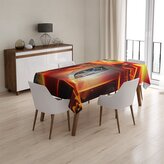 Ubrus Auto v plamenech: 145x240 cm
