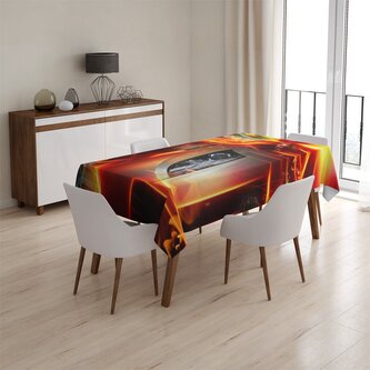 Ubrus Auto v plamenech: 145x240 cm
