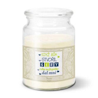 Svíčka Když Bůh stvořil šéfy: 500 g 