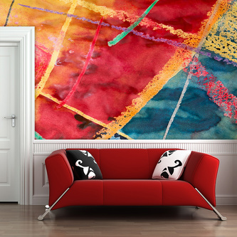 Tapeta Barevné čáry: 208x125 cm