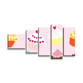 Obraz - 5-dílný Muffiny: 100x60 cm