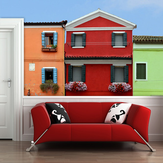 Tapeta Domky: 208x125 cm