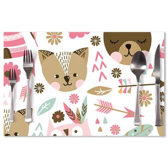 Prostírání Lesní zvířátka: 40x30cm