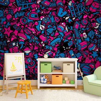 Tapeta Kreslené obrázky: 125x75 cm Tapeta Kreslené obrázky: 125x75 cm