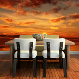 Tapeta Oranžové slunce: 208x125 cm