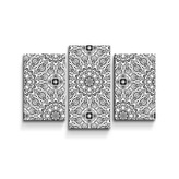 Obraz - 3-dílný Bílé mehendi: 75x50 cm