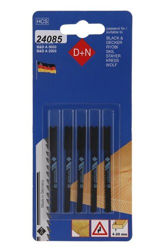 Plátky do přímočaré pily HCS B&D 50/1mm 5ks 12420