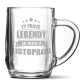Půllitr Ty pravé legendy se rodí v listopadu: 0,5