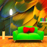 Tapeta Barevné peří: 208x125 cm