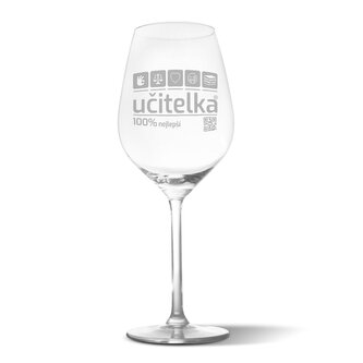 Sklenička na víno Učitelka: 49 cl