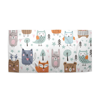 Ručník Animovaná lesní zvířátka: 30x50 cm