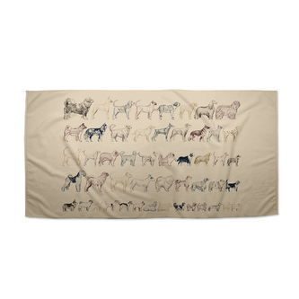 Ručník Psí plemena: 30x50 cm