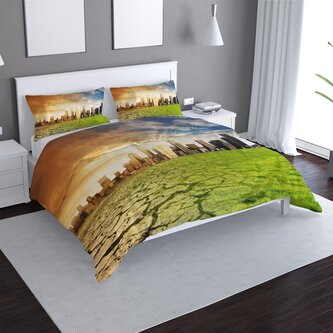 Povlečení Vyprahlá zem před mrakodrapy: 140x220 / 90x70