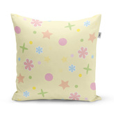 Polštář Květiny na žluté: 40x40 cm