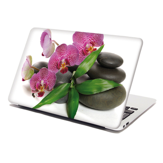 Samolepka na notebook Orchideje a kameny: 29x20 cm