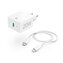 Hama set rychlá USB nabíječka USB-C PD 20 W + kabel USB-C Lightning 1 m, bílá