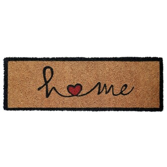 HOME ELEMENTS Rohož z kokosových vláken, Home srdíčko, 25x75 cm