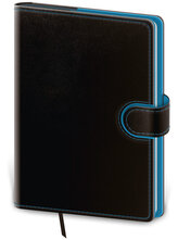 Diář 2025 Flip denní A5 černo/modrá