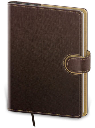 Diář 2025 Flip týdenní A5 hnědo/capuccinová