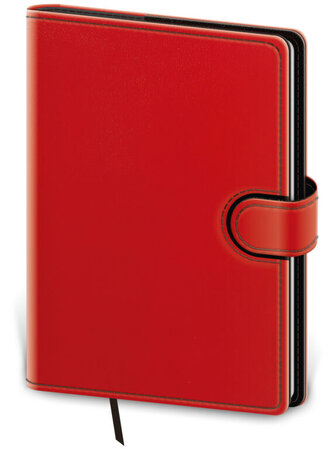 Diář 2025 Flip týdenní A5 červeno/černá