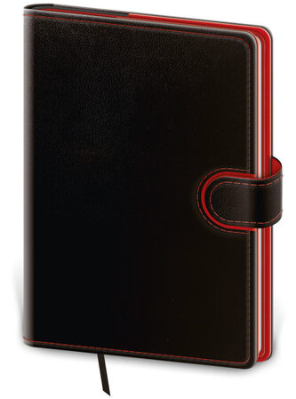 Diář 2025 Flip týdenní A5 černo/červená