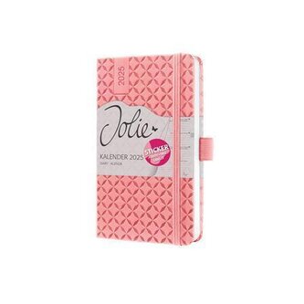 Diář "Jolie", růžová, A6, týdenní, 2025, tvrdé desky, SIGEL J5110