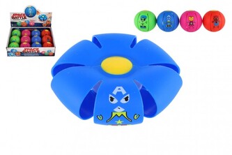 Flat Ball - Hoď disk, chyť míč! plast 8cm 4 barvy (1 ks)
