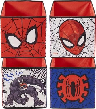 Pojemnik rozkładany na zabawki Spiderman 4szt Pojemnik rozkładany na zabawki Spiderman 4szt