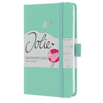 Diář "Jolie", mint zelená, A6, týdenní, 2025, tvrdé desky, SIGEL J5408