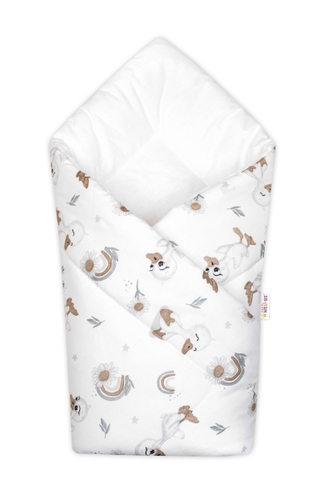 Kojenecká zavinovačka Klasik Kačátko, bílá/béžová