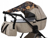 Sluneční clona na kočárek s UV filtrem, 72 cm, černá/žlutá