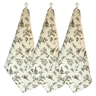 HOME ELEMENTS Sada 3 utěrek 50*70 cm, Ptáčci