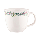 KUBEK SUDADLO S VYHROCENÝM OKRAJEM PORCELÁN NBC 400ML S MOTIVEM "ZIMNÍ VĚNCE"