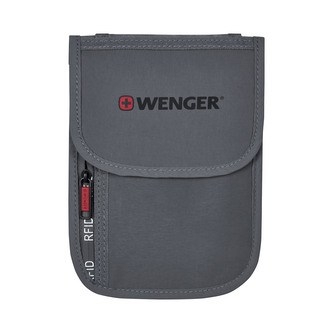 WENGER Travel Document RFID Neck Pouch, šedý